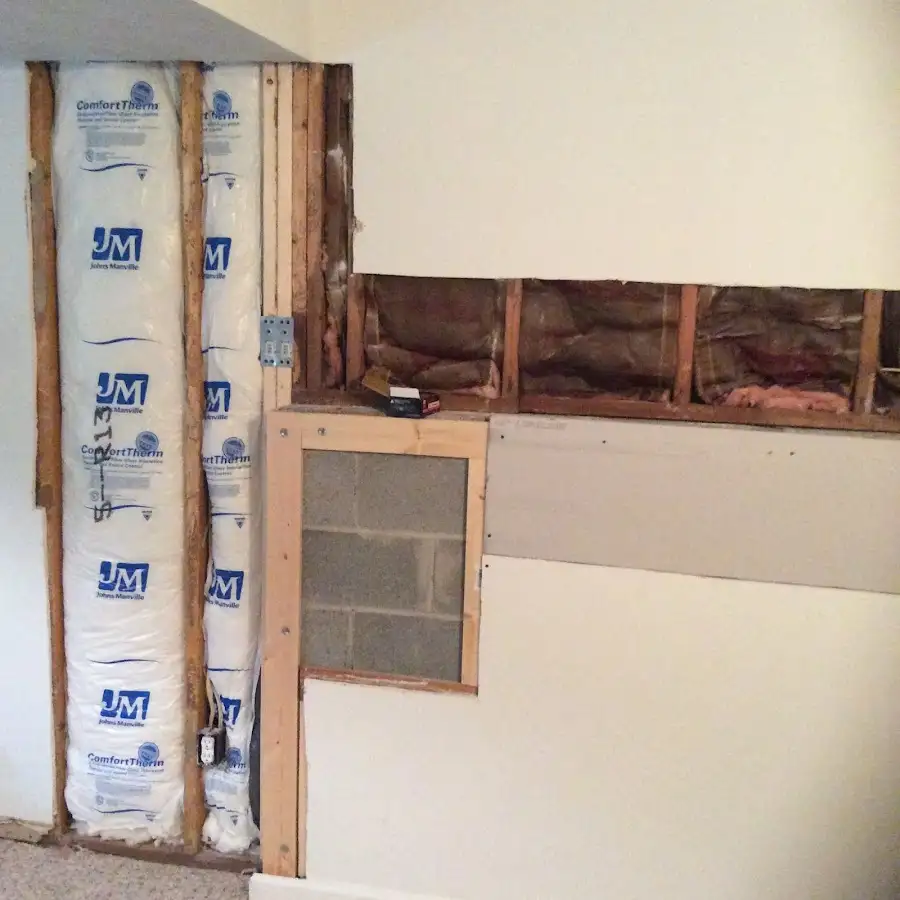 Wall insulation replacement during Odor Removal & Deodorization in North Smithfield